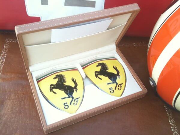 Scuderia Ferrari enamel wing emblems (large)