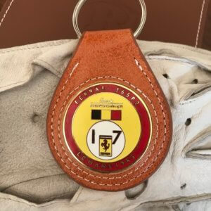 Ferrari Francorchamps Le mans keychain in leather