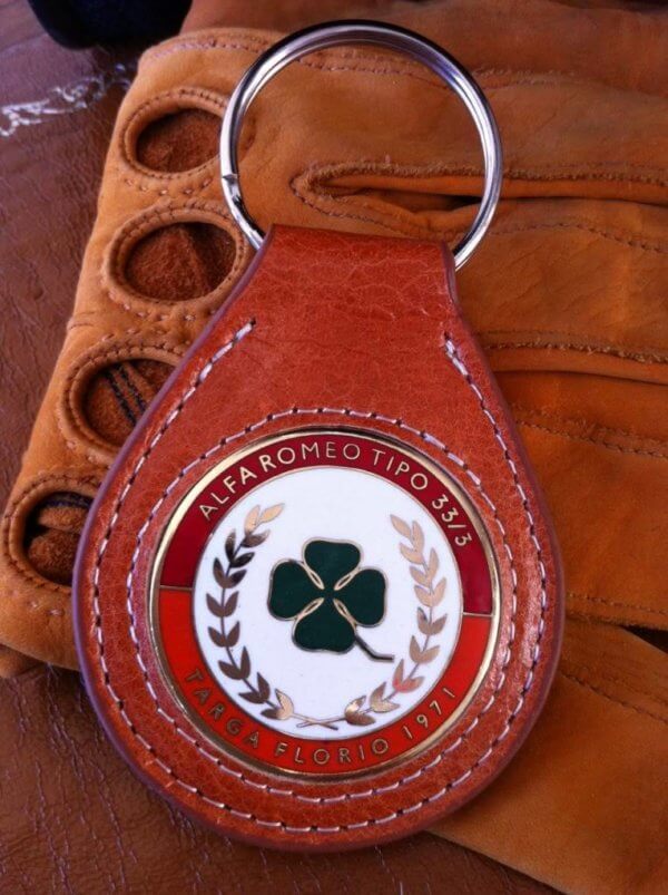 Alfa Romeo Targa Florio keychain in leather